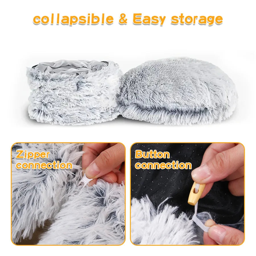 Cozy Tail Chasers warm cat tunnel bed for winter with collapsible design and easy storage features