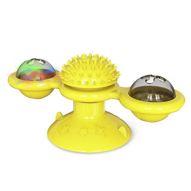 Cat Toy Rotatable Windmill with Massage & Catnip