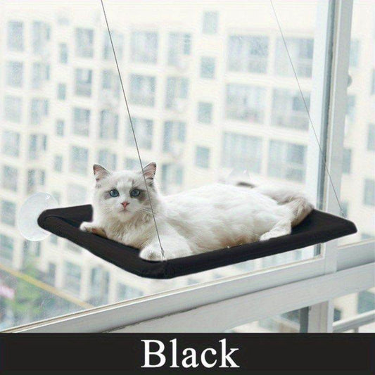 Purrfect Pet Kingdom Cat Window Bed for Large Cats - Black Black Purrfect Pet Kingdom