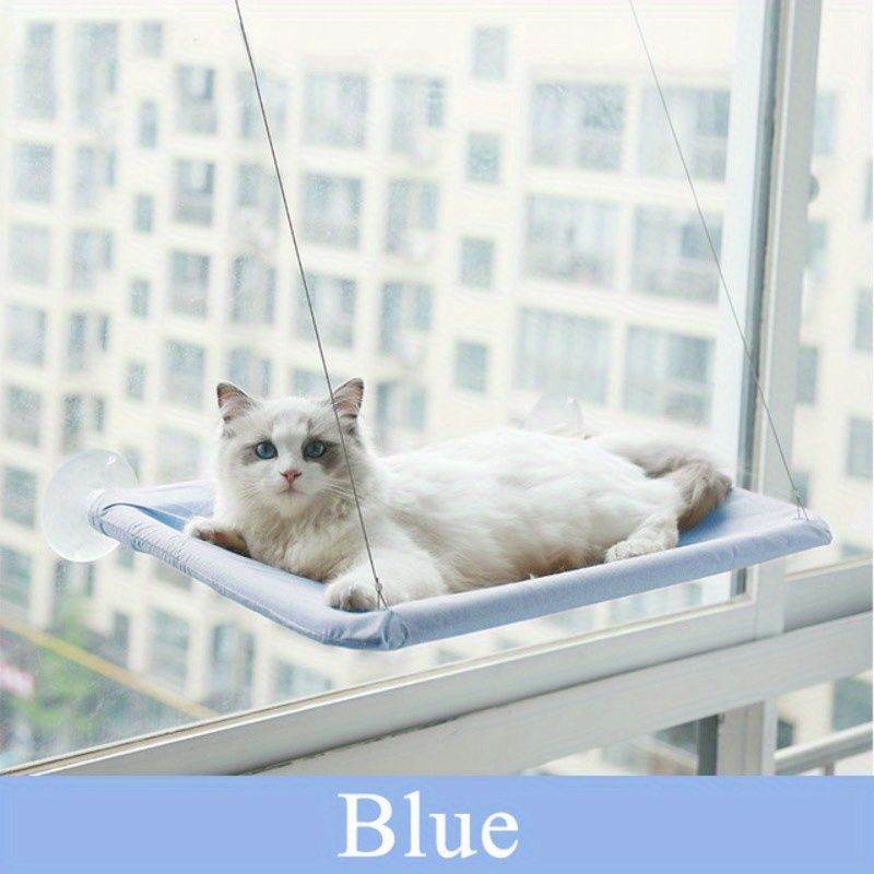 Purrfect Pet Kingdom Cat Window Bed for Large Cats - Black Blue Purrfect Pet Kingdom