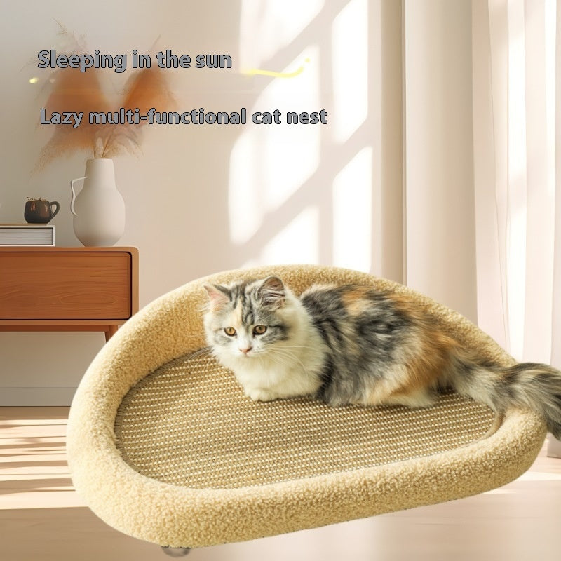 Purrfect Pet Kingdom Cat Scratch Board Cat Sofa Cat Nest Integrated Sisal Anti-da (Minimalist Sofa, Brown) - Premium Cat Scratching