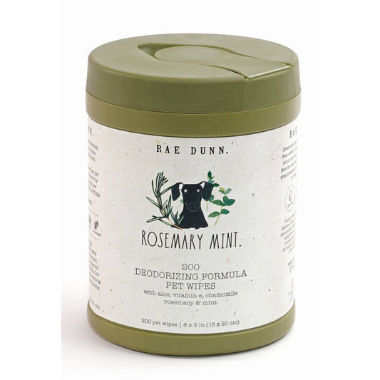 Rae Dunn Pet Wipes Canister - Rosemary Mint 200 ct
