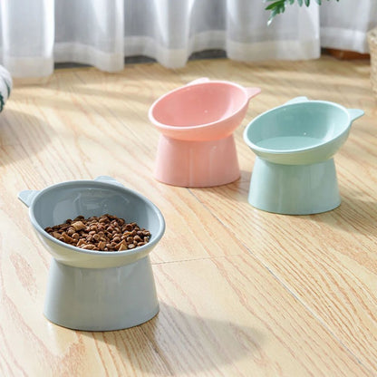 Tilted Cat Food Bowl Elevated Cat Bowl Ergonomic Raised Cat