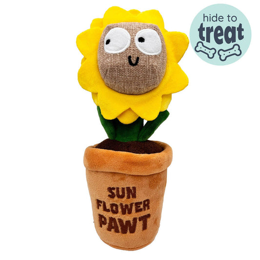 Seek 'n Treat Sunflower Pawt Plush Treat Interactive Dog Toy