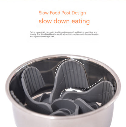 Pet Rotating Cutting Slow Food Plate Stainless Steel