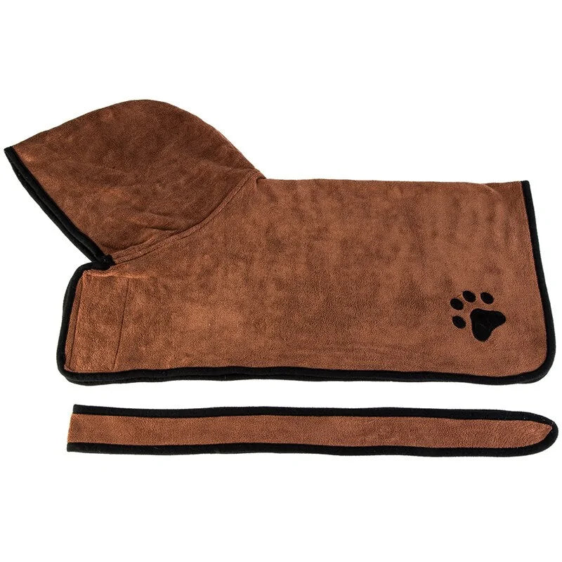 Soft Absorbent Pet Bathrobe with Drying Towel and Hat - Ameraeon