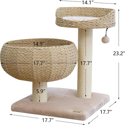 Eco-Friendly Cozy Cat Tree for Play and Rest by PetPals