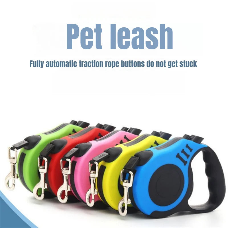 Dog Harness Leash Collar Small Puppy Accessories Pet Traction Rope Dog Automatic Retractable Traction Device Pet Walking Rope