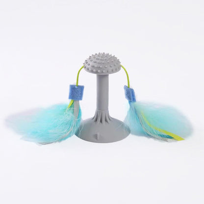 Pet Toys Relaxation Double Haired Prick Head Suction Cup Cat