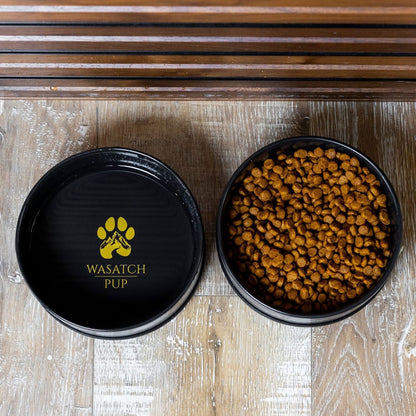 Artisan Marble Ceramic Pet Dining Bowl for Dogs and Cats