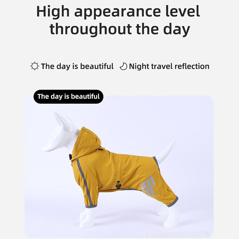Dog Raincoat – Reflective Hooded Waterproof Pet Poncho
