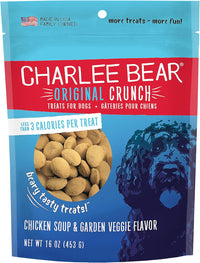 Charlee Bear Chicken Soup & Garden Veggie Dog Treats (16oz)