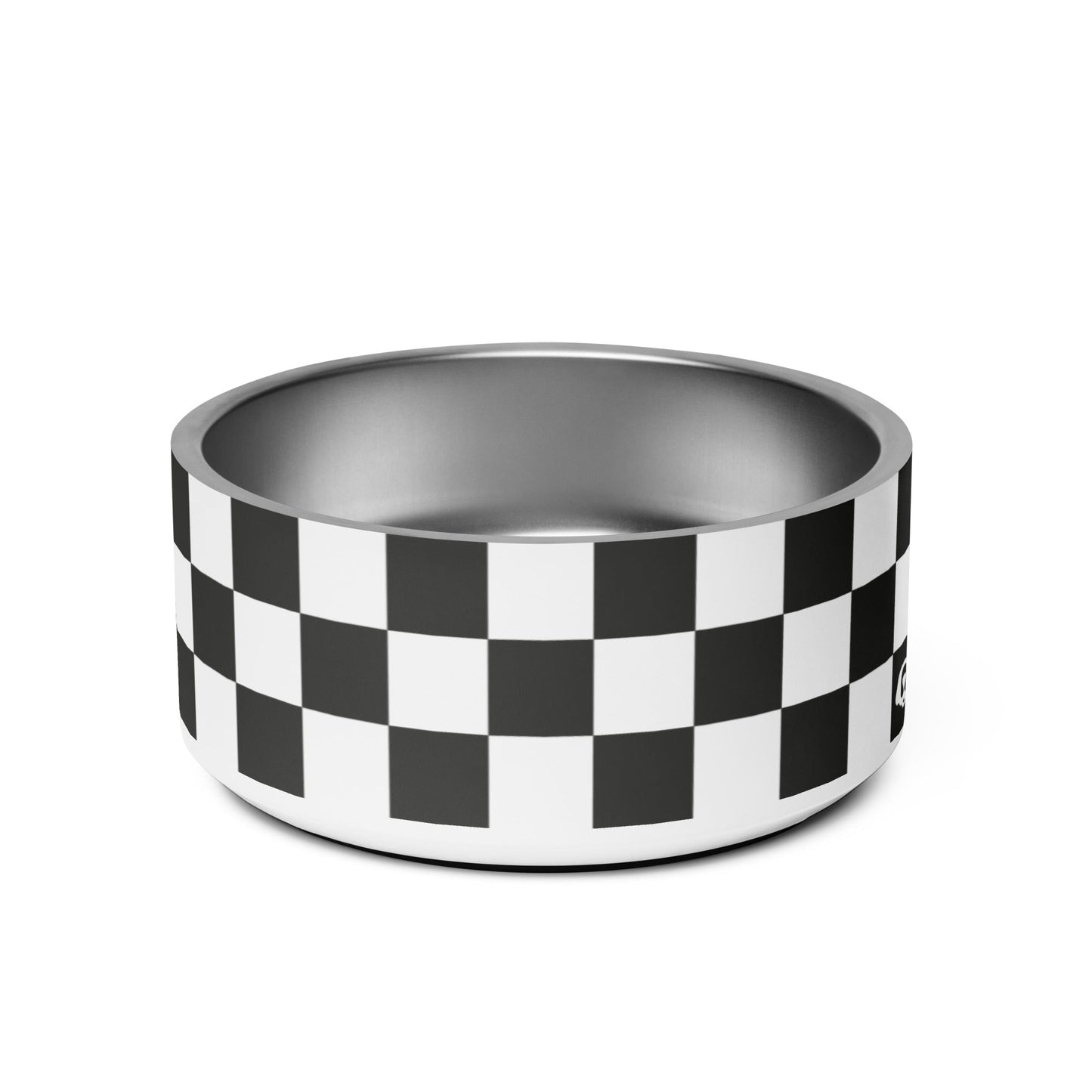 Checker Black & White 32oz Dog Bowl - Dog Bowls & Feeders - Wuforia