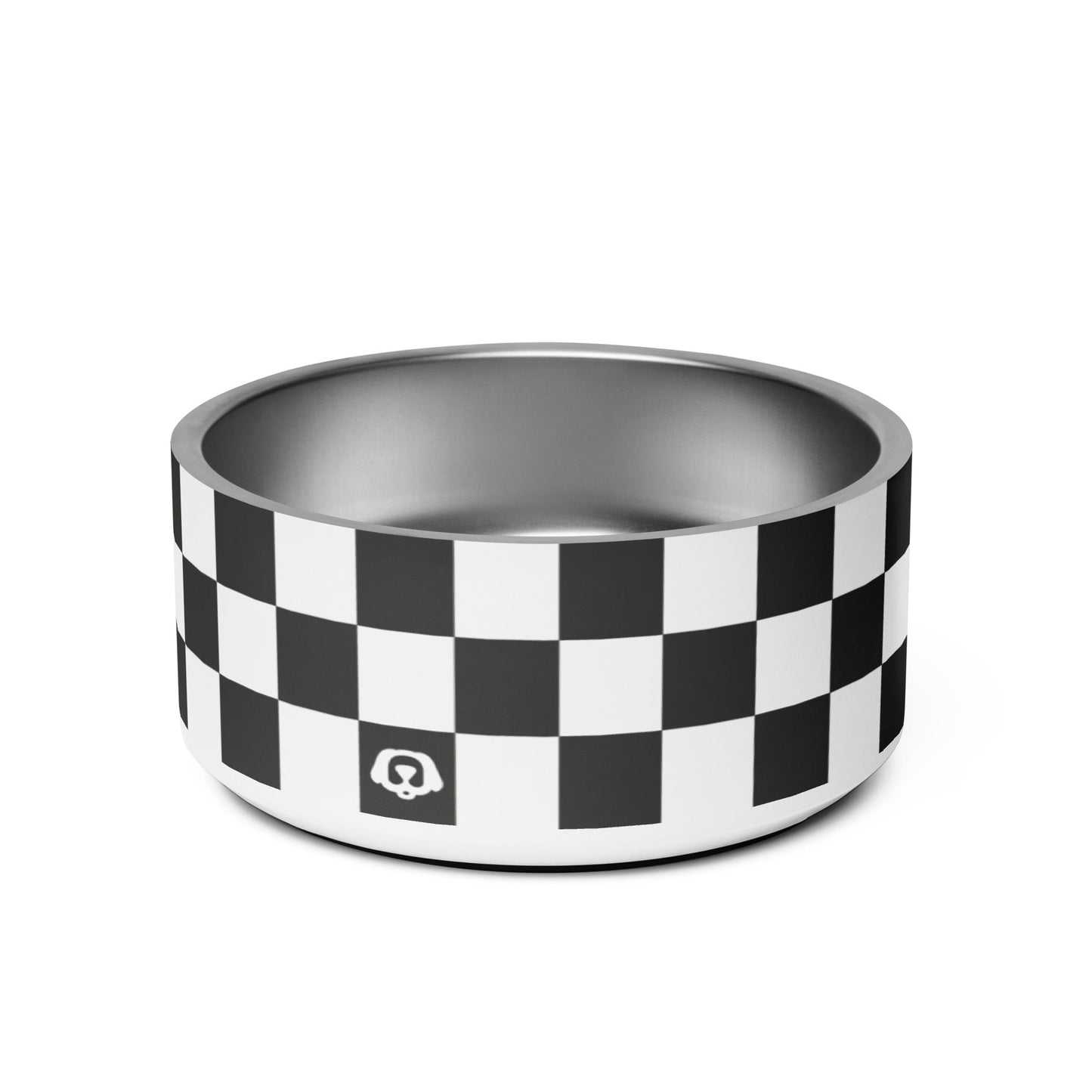 Checker Black & White 32oz Dog Bowl - Dog Bowls & Feeders - Wuforia - Default Title - 1107697_16786