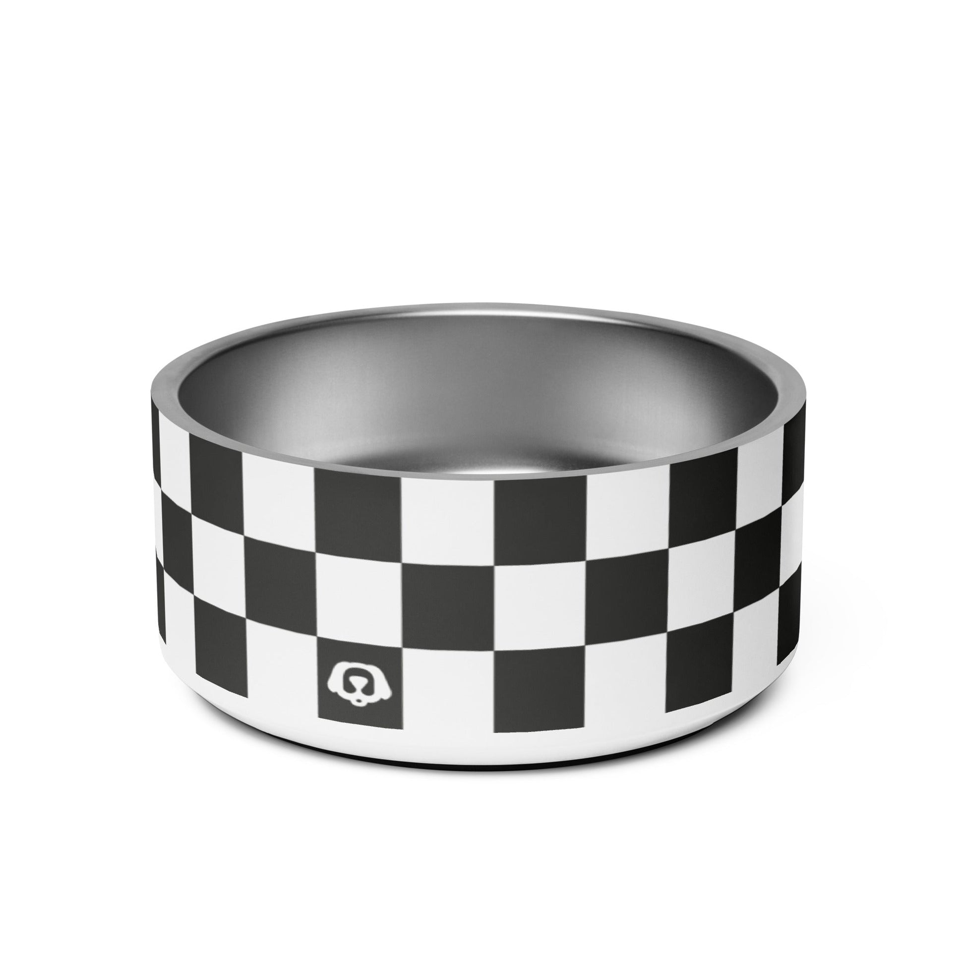 Checker Black & White 32oz Dog Bowl - Dog Bowls & Feeders - Wuforia - Default Title - 1107697_16786