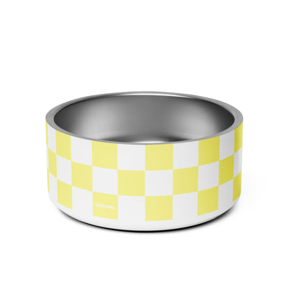 Checker Lemontart 32oz Dog Bowl - Dog Bowls & Feeders - Wuforia