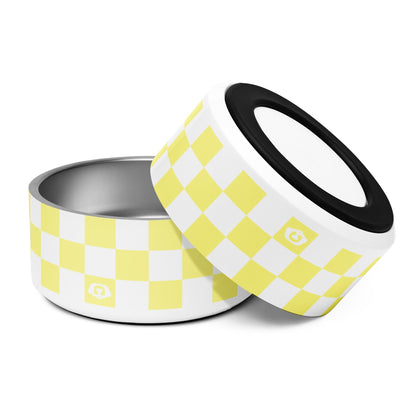 Checker Lemontart 32oz Dog Bowl - Dog Bowls & Feeders - Wuforia