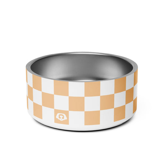 Checker Peaches 32oz Dog Bowl - Dog Bowls & Feeders - Wuforia - Default Title - 6327591_16786