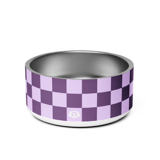 Checker Purple Pop 32oz Dog Bowl - Dog Bowls & Feeders - Wuforia - Default Title - 6415573_16786