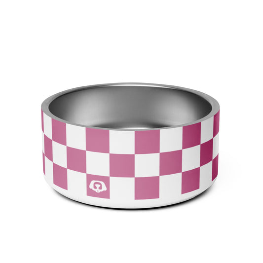 Checker Razzberry 32oz Dog Bowl - Dog Bowls & Feeders - Wuforia - Default Title - 4191750_16786