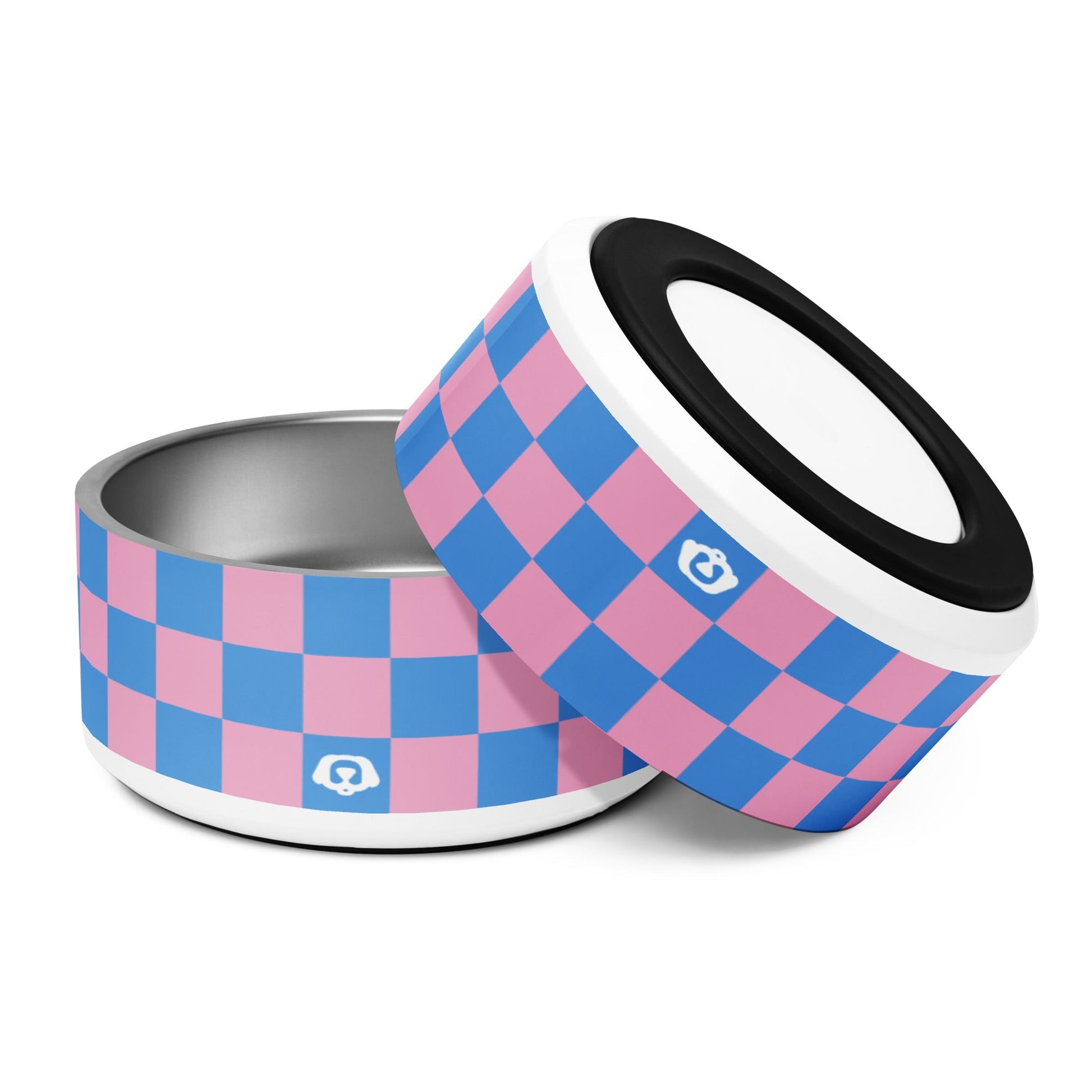 Checker Retro Shade 32oz Dog Bowl - Dog Bowls & Feeders - Wuforia