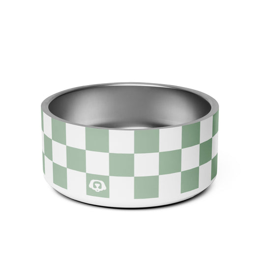 Checker Sage 32oz Dog Bowl - Dog Bowls & Feeders - Wuforia - Default Title - 7411644_16786