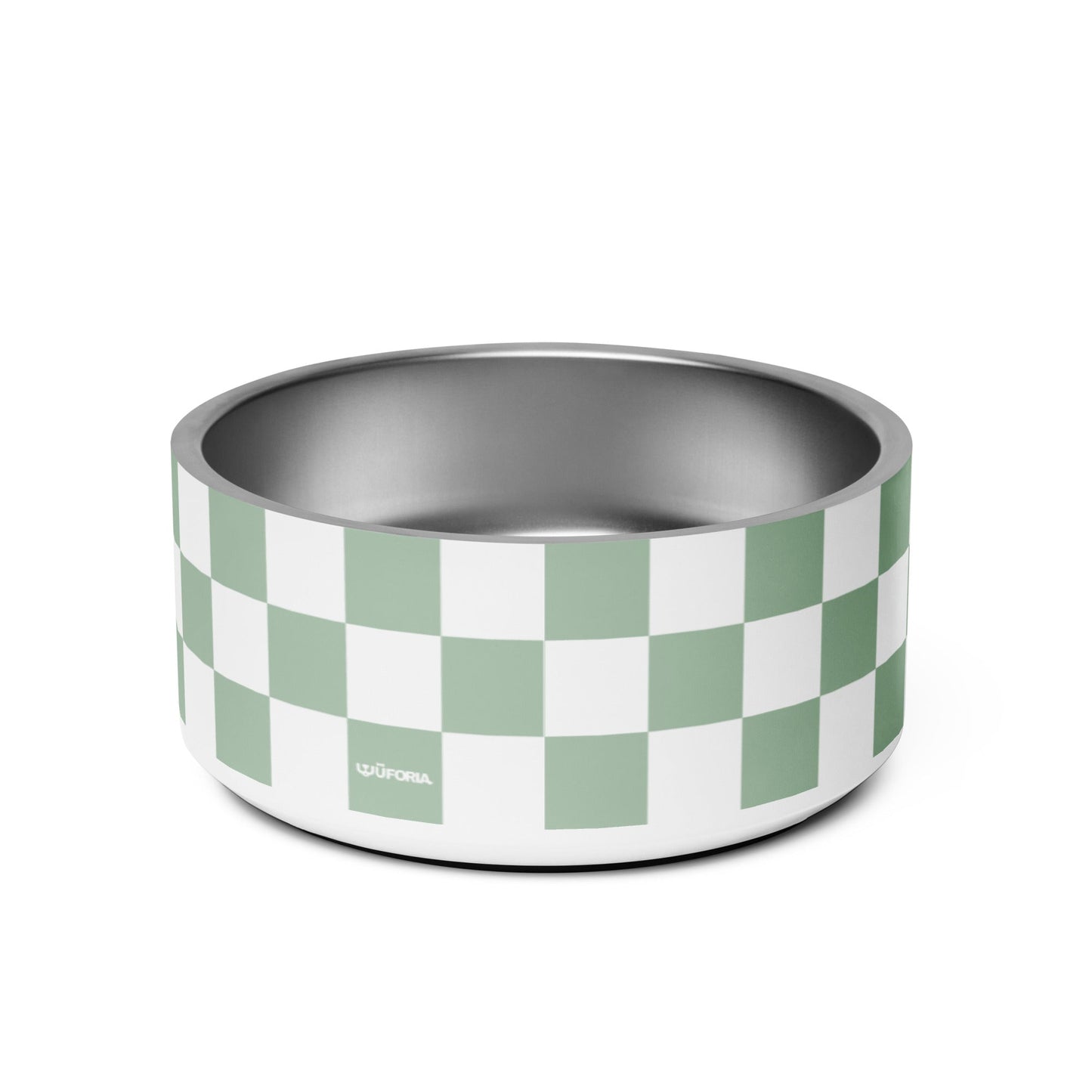 Checker Sage 32oz Dog Bowl - Dog Bowls & Feeders - Wuforia