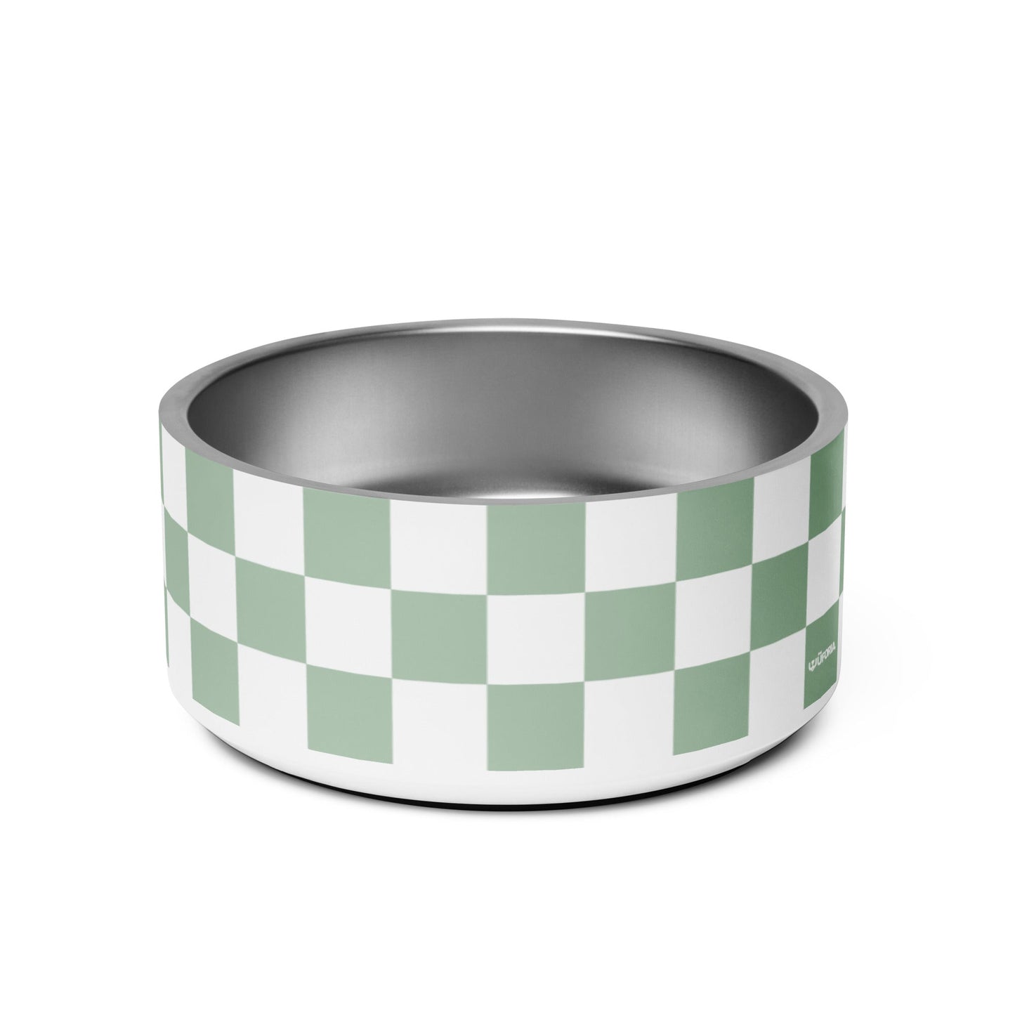 Checker Sage 32oz Dog Bowl - Dog Bowls & Feeders - Wuforia