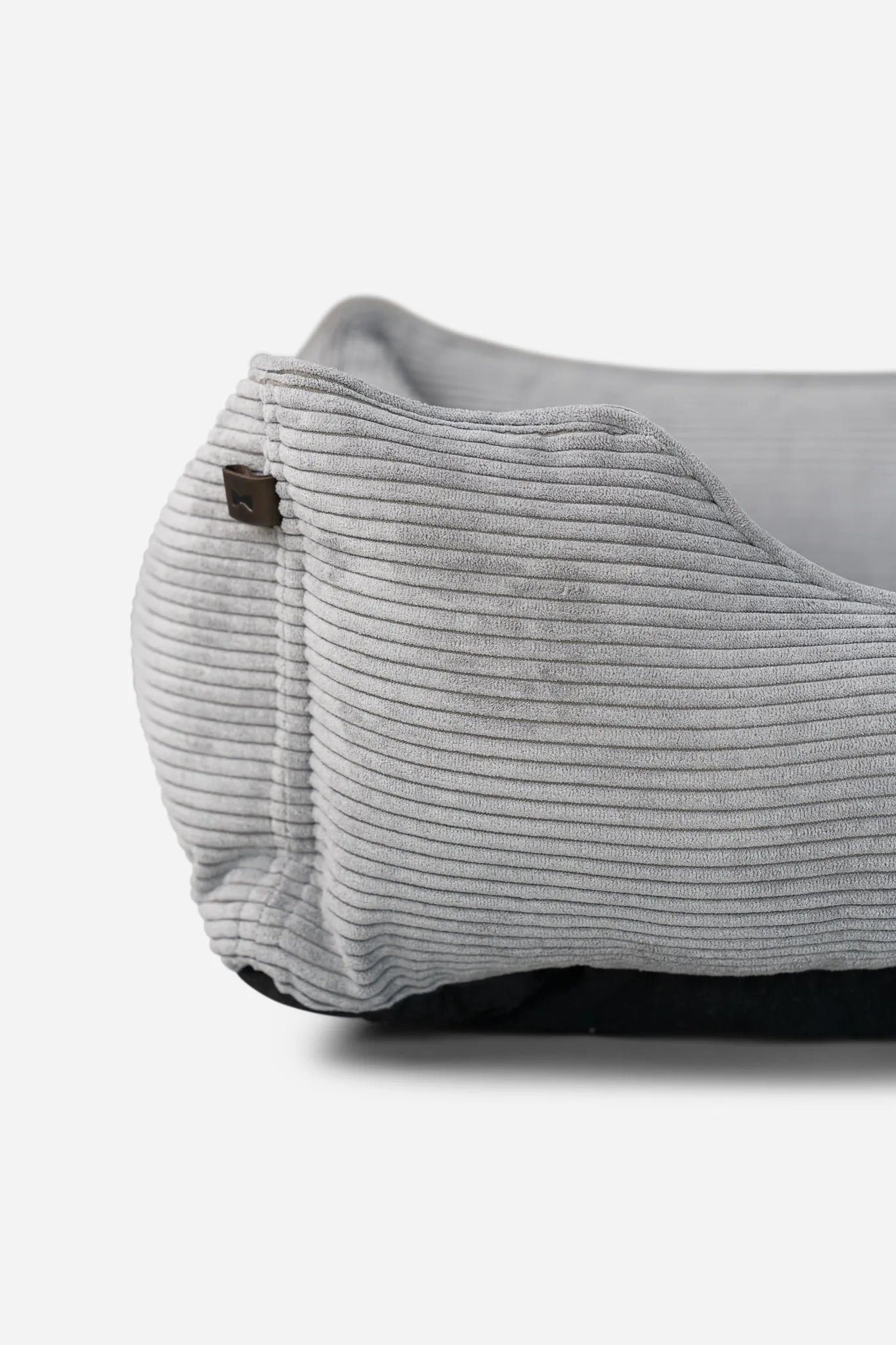 Chester & Lee - Fancy Corduroy Sleeper Dog Bed Gray - Bolster Beds