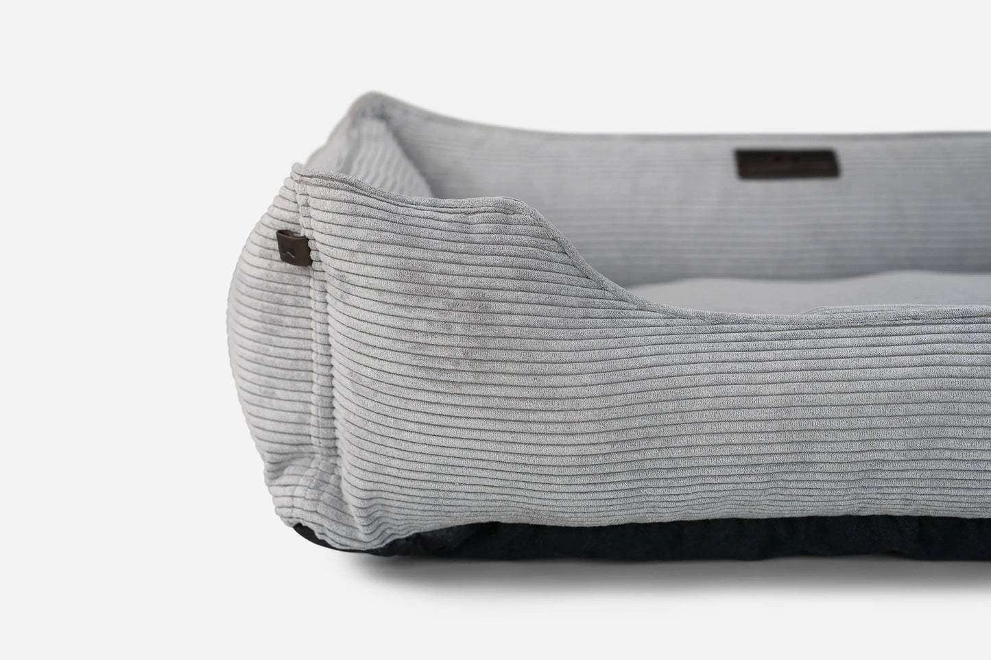 Chester & Lee - Fancy Corduroy Sleeper Dog Bed Gray - Bolster Beds