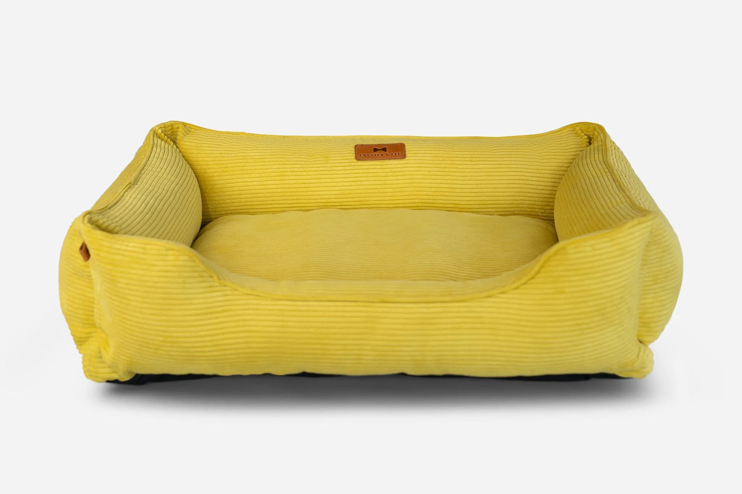 Chester & Lee - Fancy Corduroy Sleeper Dog Bed Sunny Yellow - Bolster Beds