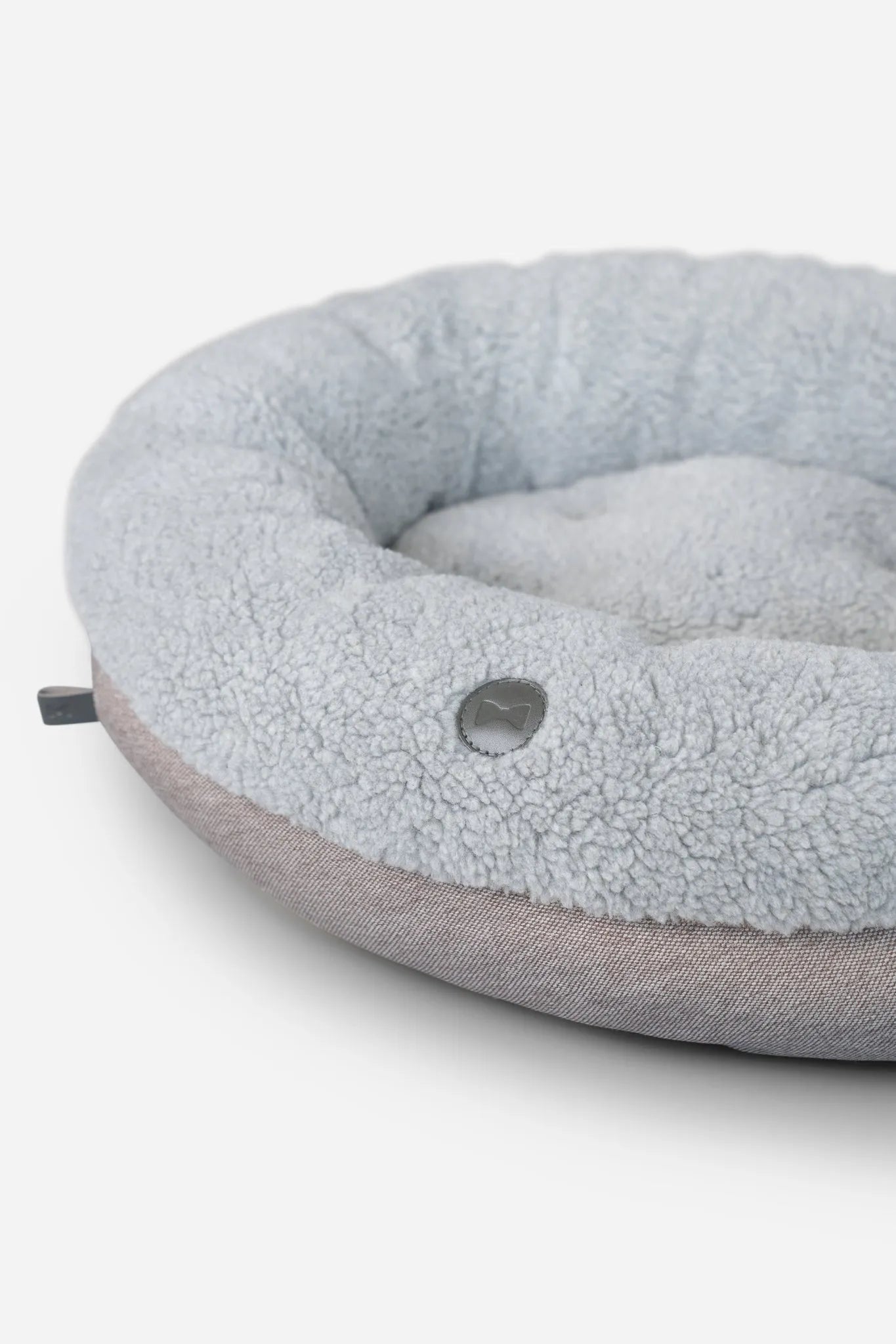 Chester & Lee - Furry Gray Donut Dog Bed