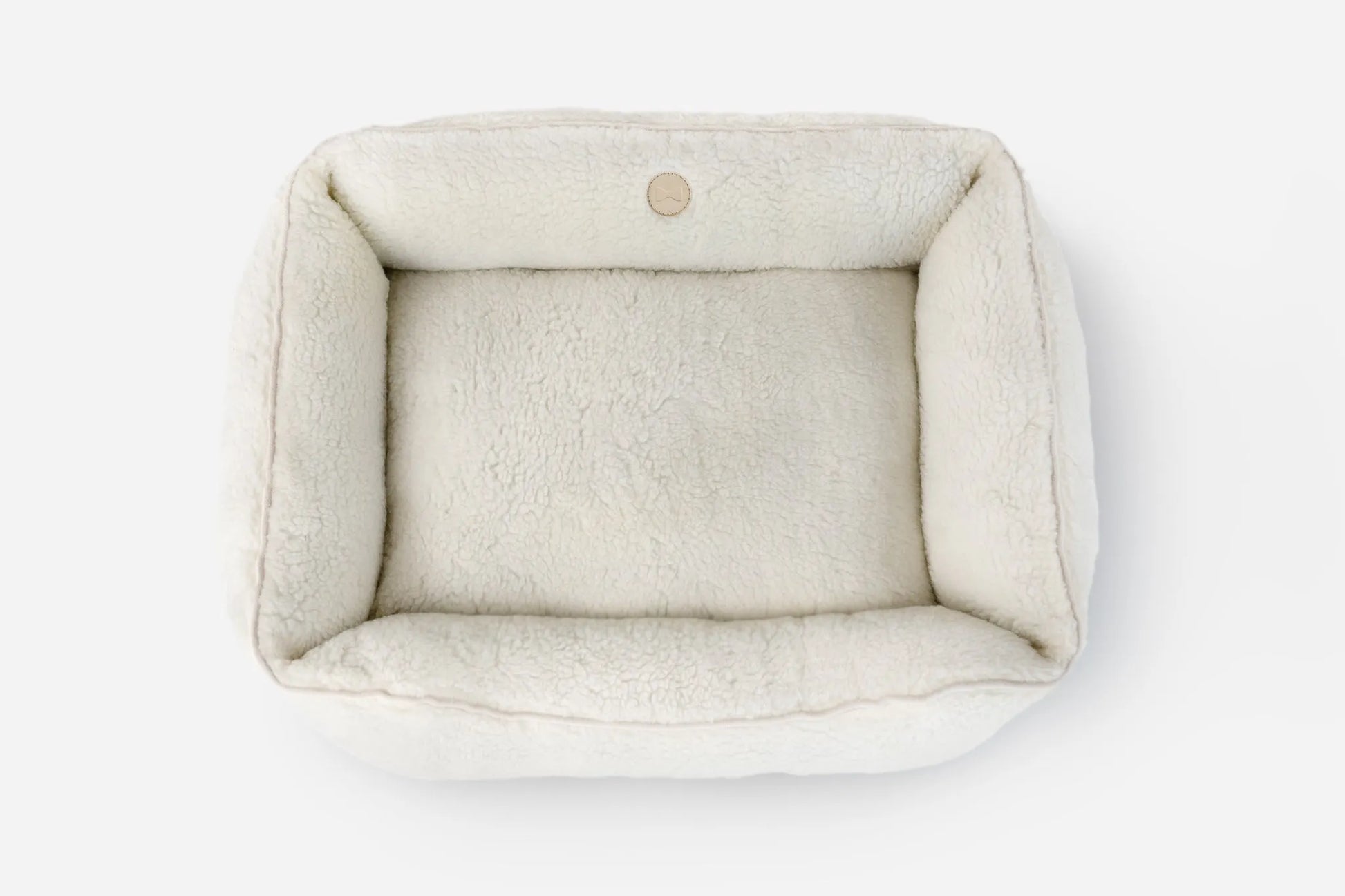 Chester & Lee - Furry Sleeper Dog Bed Beige - Bolster Beds