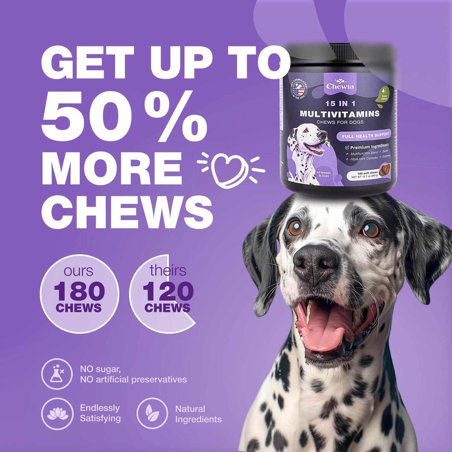 Purrfect Pet Kingdom Multivitamin Chews for Dogs - 180 Soft Chews Purrfect Pet Kingdom