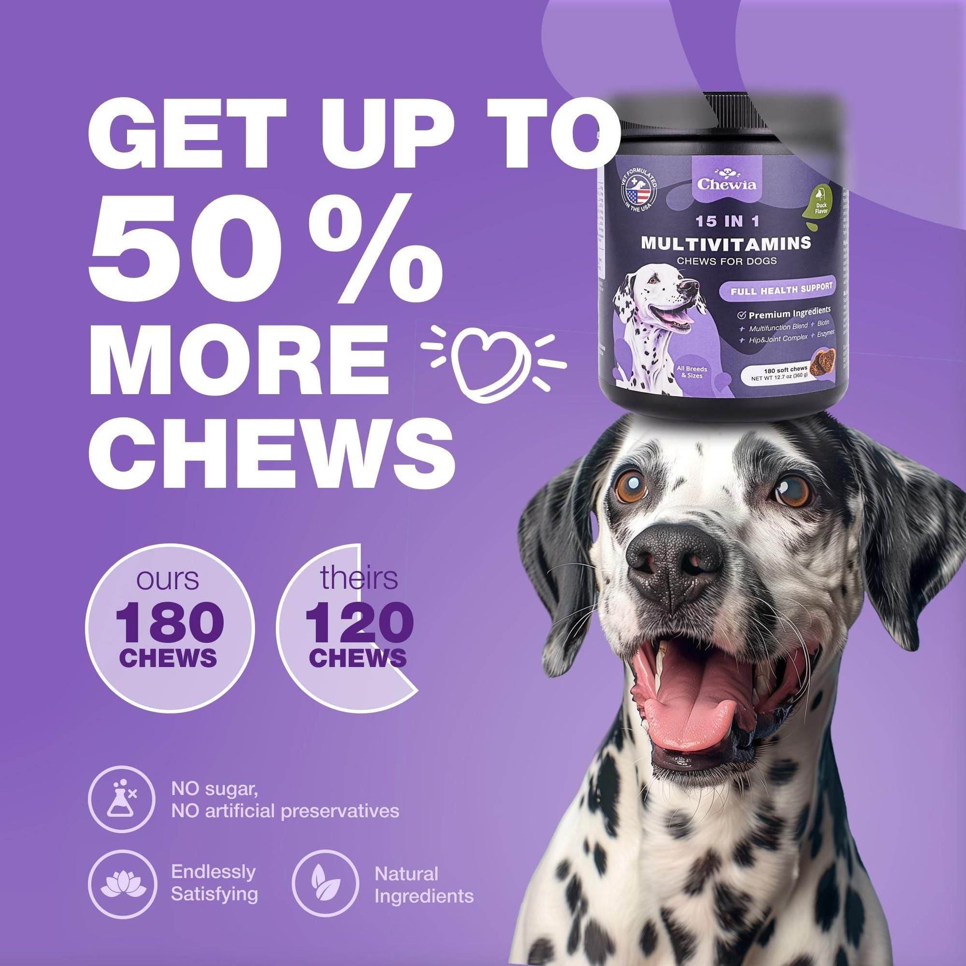 Purrfect Pet Kingdom Multivitamin Chews for Dogs - 180 Soft Chews Purrfect Pet Kingdom