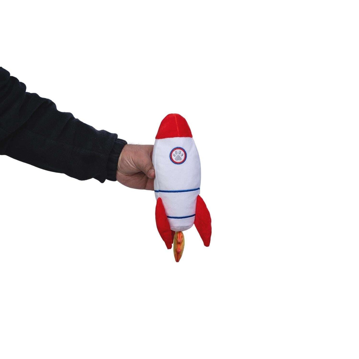 Plush dog toy gift set for small dogs featuring a soft rocket for playful pups