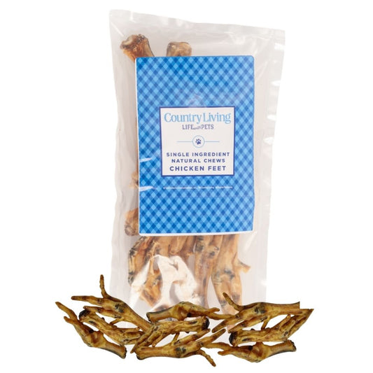Country Living All-Natural Chicken Feet Dog Treats, Crunchy