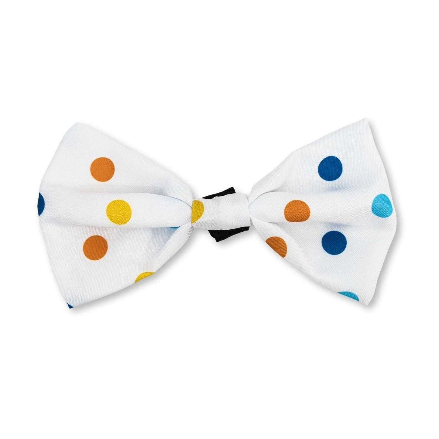 Purrfect Pet Kingdom dog birthday bandana and hat featuring colorful polka dots for festive celebrations