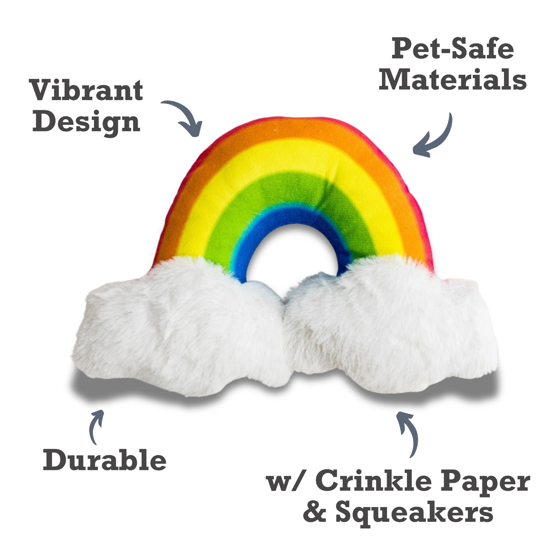 Vibrant magical dog toy for small dogs featuring crinkle paper and squeakers