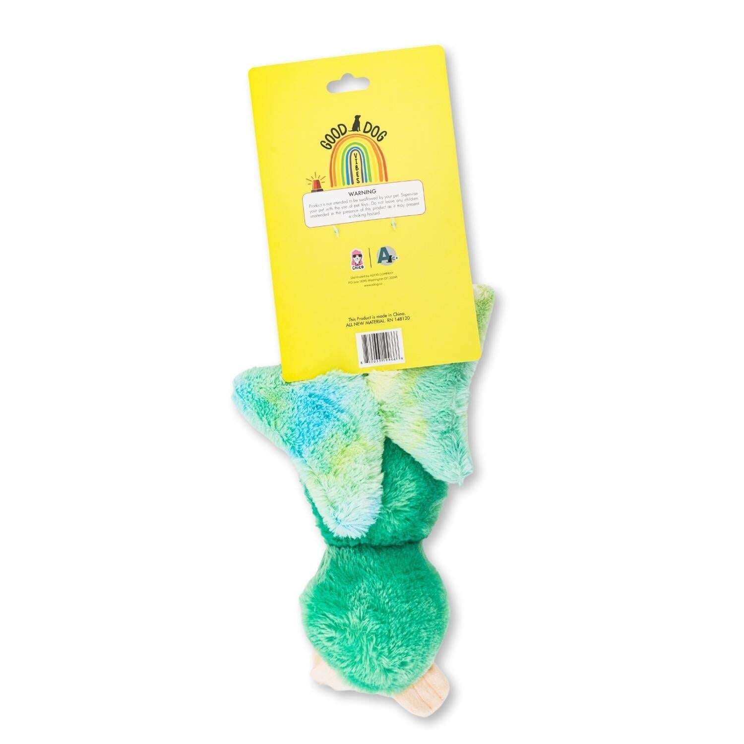 Good A Dog Green Plush Dog Toy for Aggressive Chewers with a Soft Texture and Durable Design