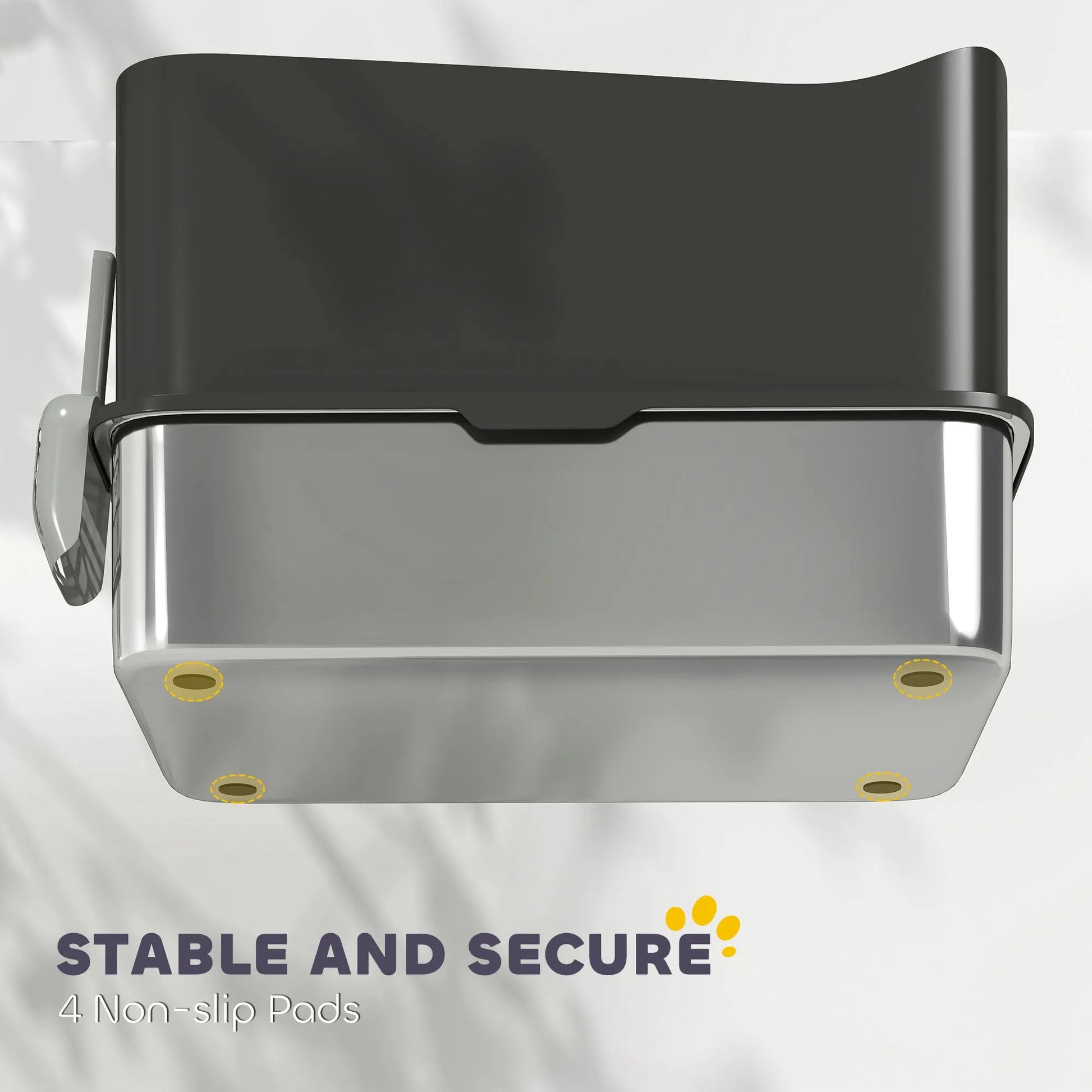 China - XL Stainless Steel Litter Box - Enclosed Pan & Sifting Pedal - Cat Litter Boxes