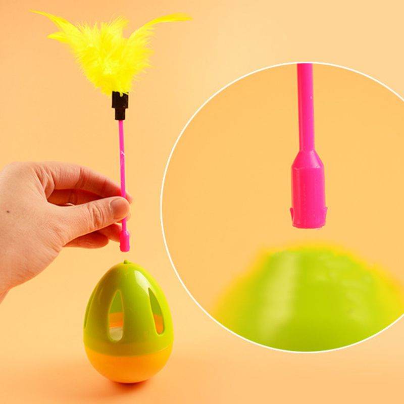 Purrfect Pet Kingdom Chirping Feather Toy for Cats green Purrfect Pet Kingdom