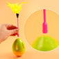 Purrfect Pet Kingdom chirping feather toy for cats with yellow feathers and green base interactive cat toy