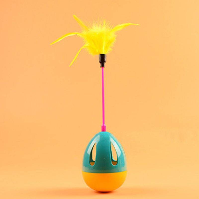 Purrfect Pet Kingdom Chirping Feather Toy for Cats blue Purrfect Pet Kingdom