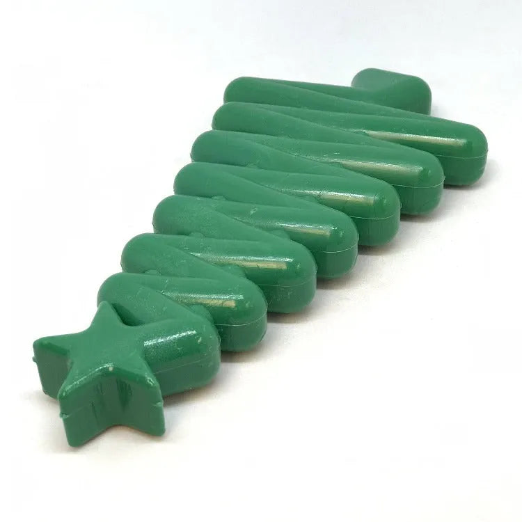 Green Christmas Tree Nylon Dog Chew Toy for Aggressive Chewers by SodaPup, priced at $12.99, perfect for playful pups.