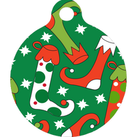Christmas Stockings HD Dog ID Tag