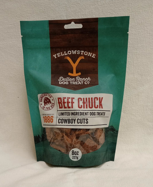 Yellowstone Cowboy Cuts Chuck Beef 8Oz dog treats Premium