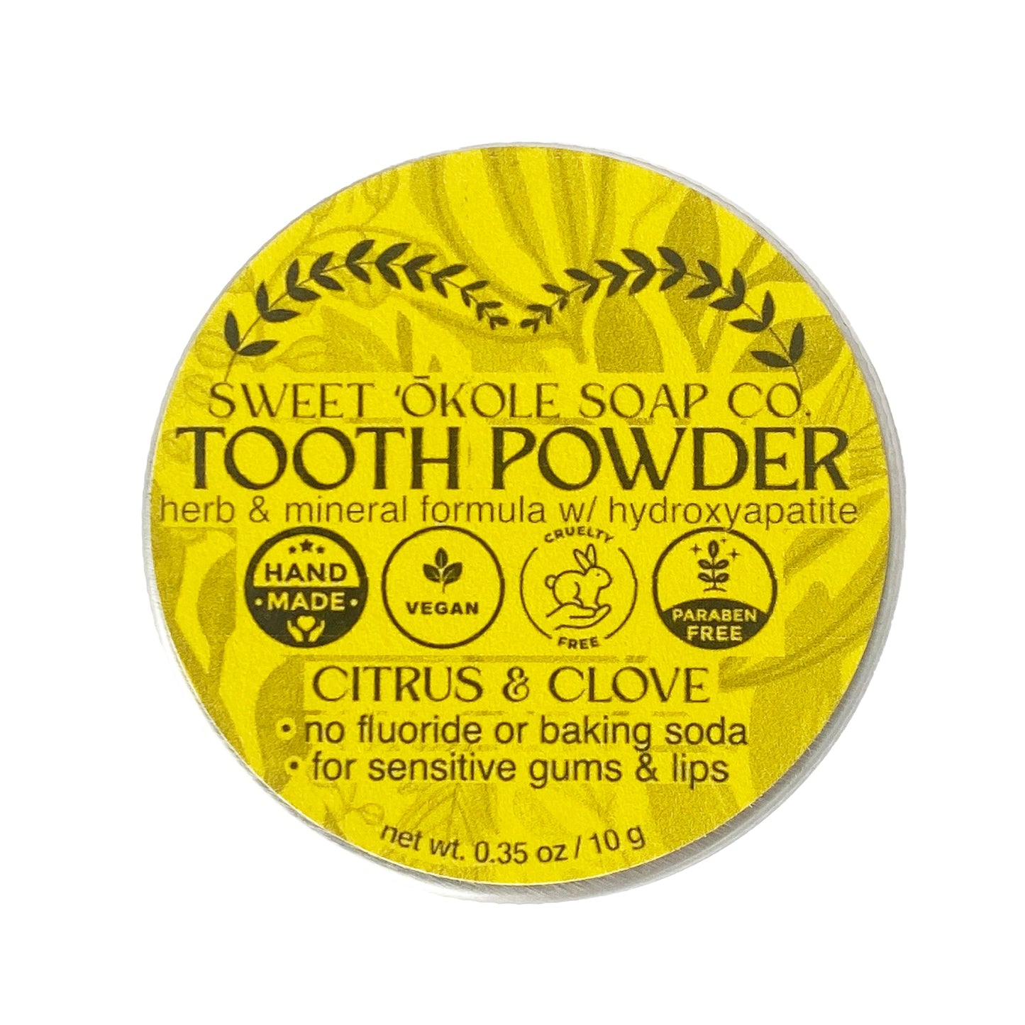 Pet Tooth Powder - Citrus & Clove 5% Hydroxyapatite Enamel Care