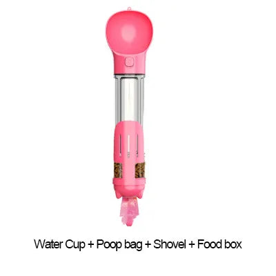 CJ Dropshipping - 3-in-1 Dog Water Bottle - Portable Feeder & Poop Bag Holder - Travel Bowls
