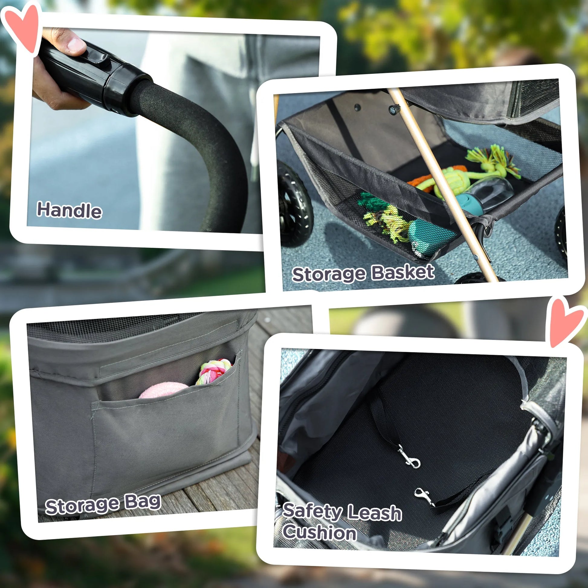 Cj Dropshipping - 3-in-1 Pet Stroller - Detachable Carrier & Foldable Dog Pram - Pet Stroller